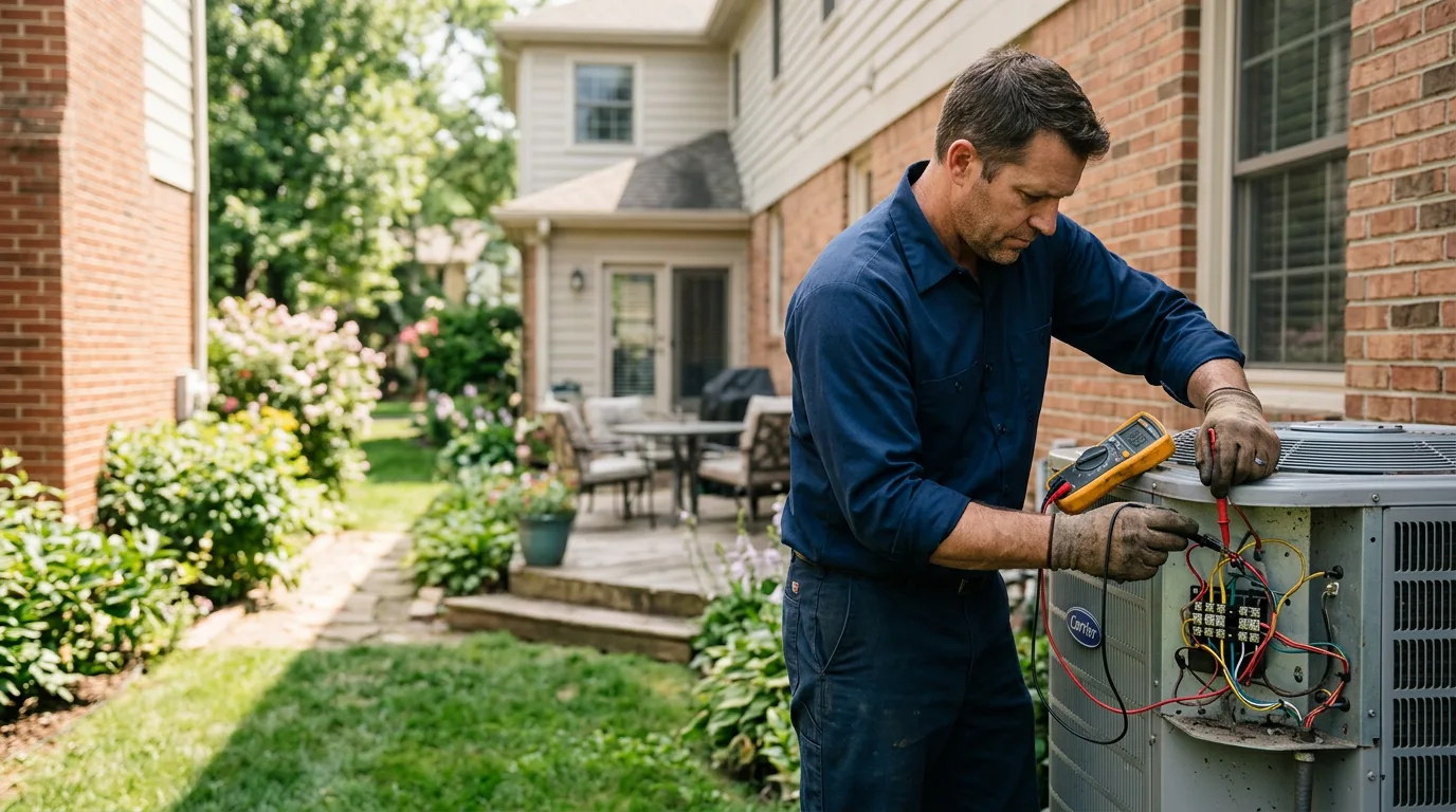 HVAC technician working near San Luis, CO